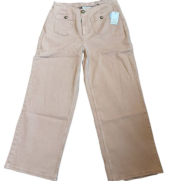 Women’s Ophelia Roe Casual Wide Leg Pants Trouser Brown  Size 12  NWT - Picture 1 of 14